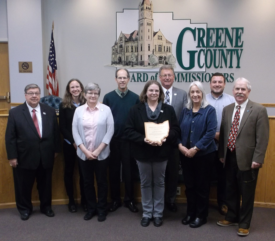 Presentation of 2016 OHRAB Achievement Award to Greene County Records Center and Archives
